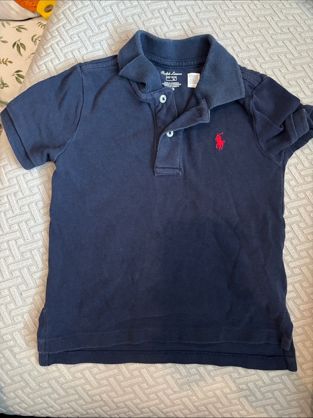 Ralph Lauren Navy Polo with Red Pony Embroidery